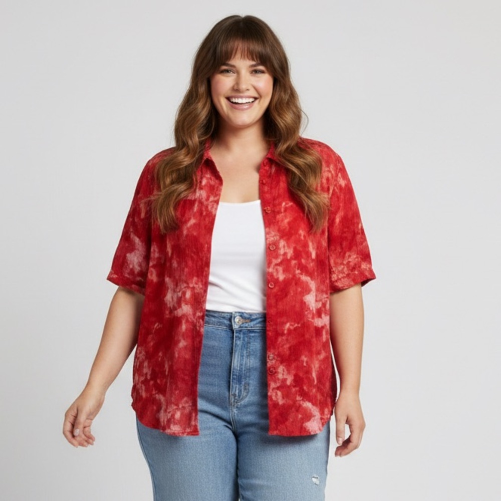 We Be Bop Gauzy Tie‎ Dye Shirt Top festival boho